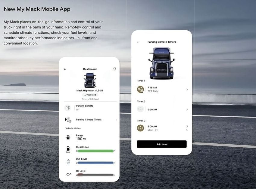 MyMack Driver App Connects New Pioneer Tractor - Fleet Management