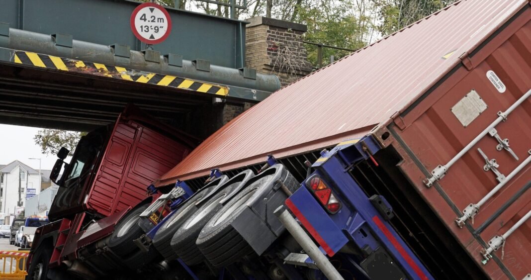 Three HGVs on a road