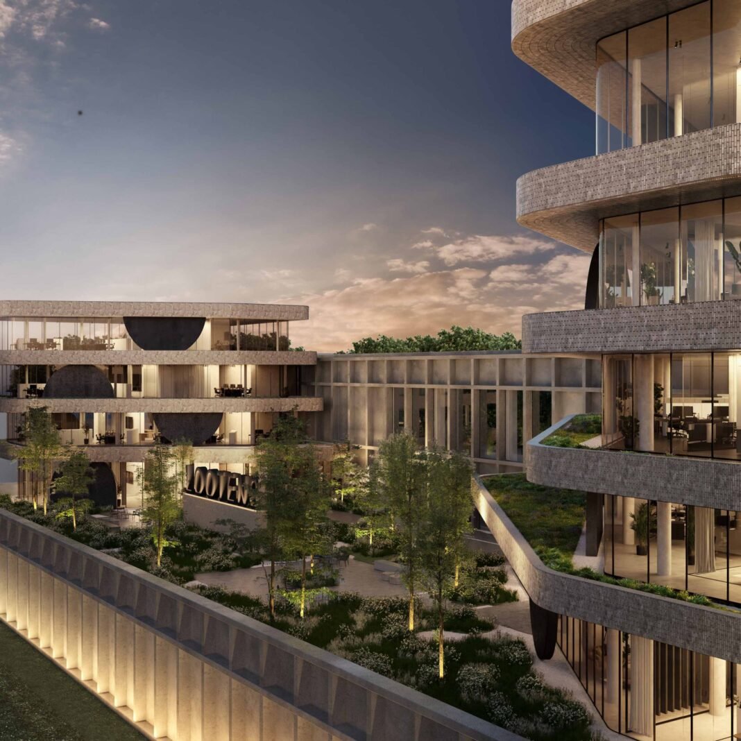 Lootens and Willy Naessens Industriebouw Building stacked factory along E17
