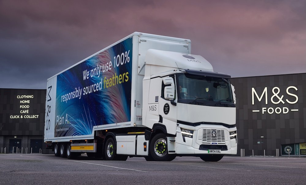 Renault Trucks and M&S celebrate electric HGV milestone