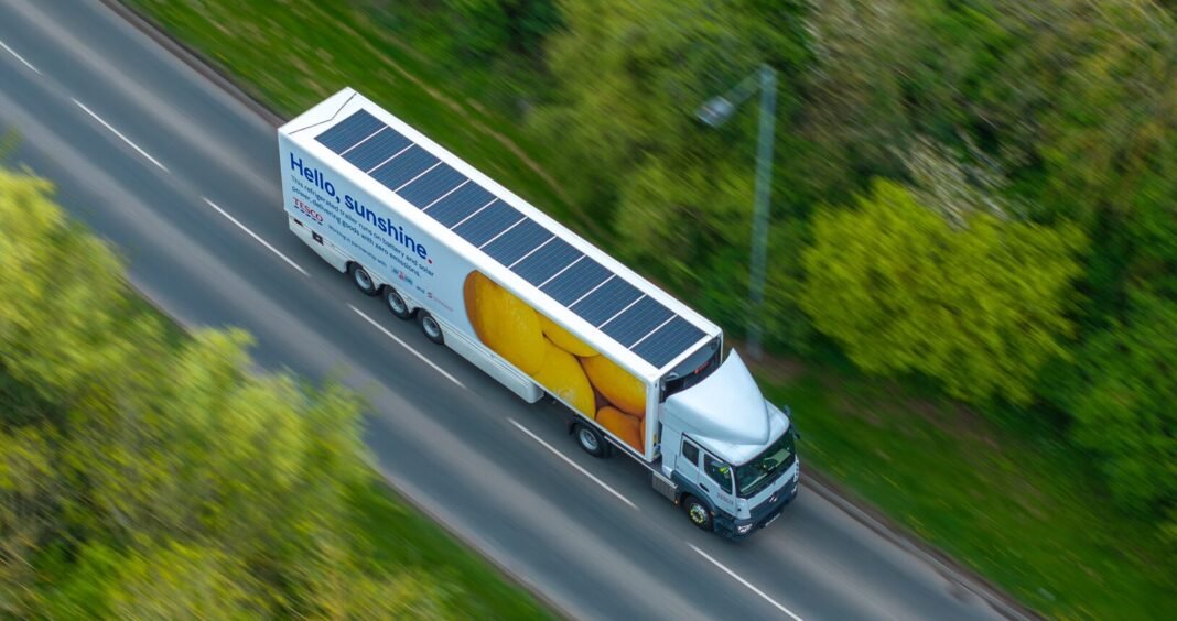 Three HGVs on a road