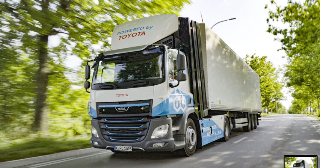 Three HGVs on a road