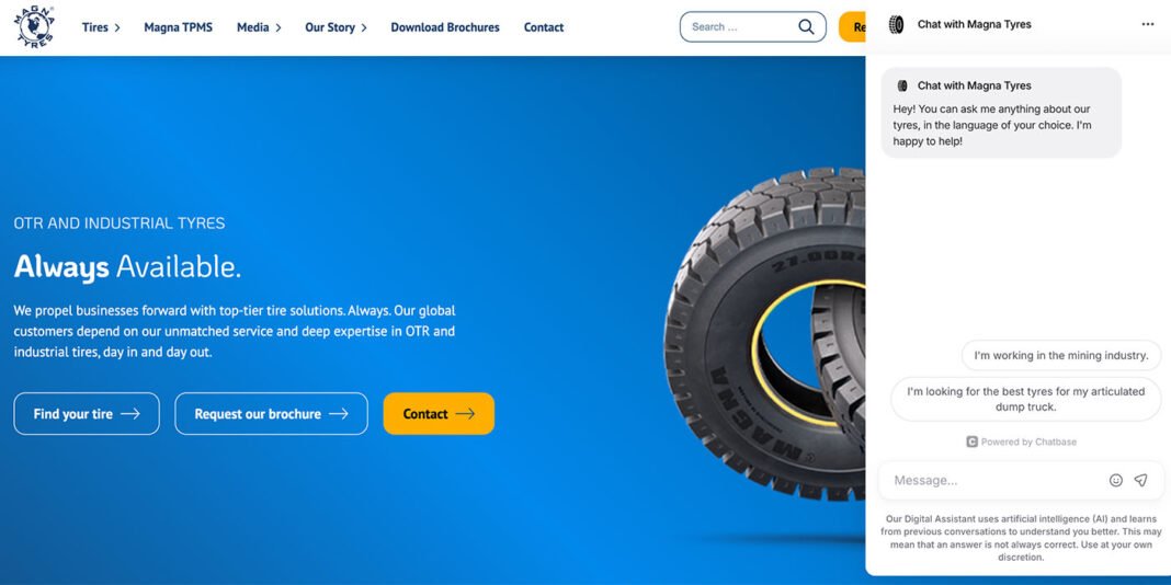 Magna Tyres chatbot
