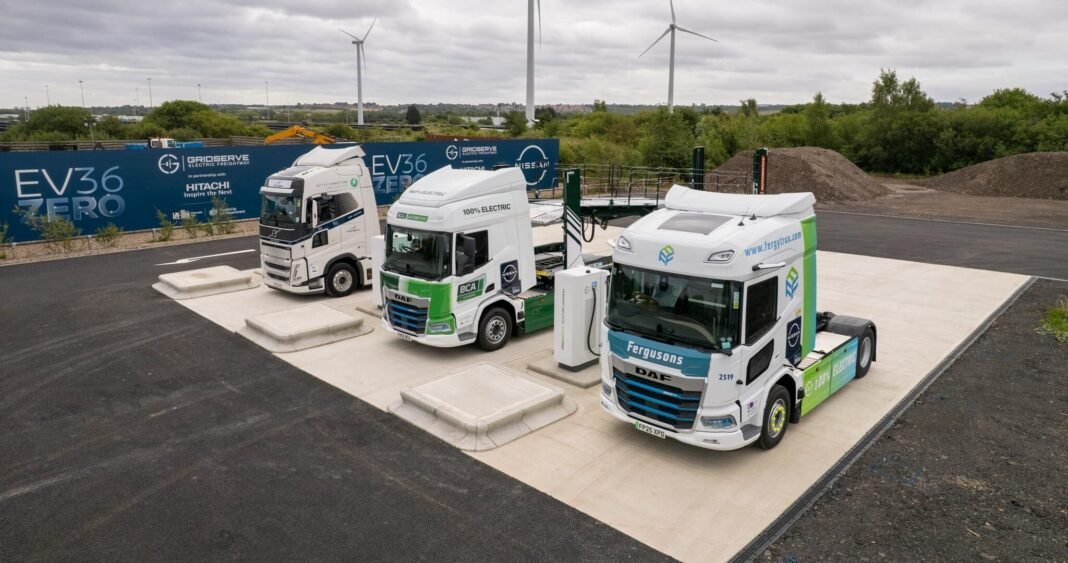 Nissan opens an electric truck charging station in Sunderland