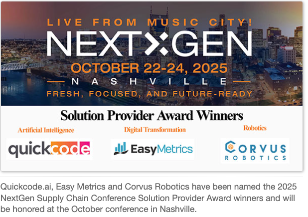 NextGen Supply Chain Conference names 2025 Solution Provider Award Winners
