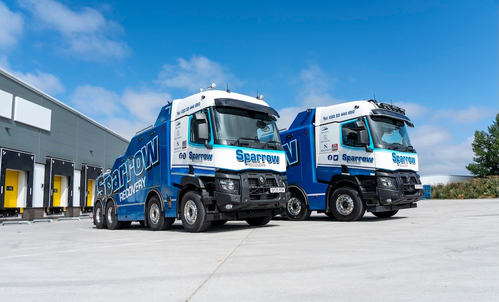 Sparrow Recovery takes delivery of second bespoke 120-tonne Renault Trucks recovery vehicle