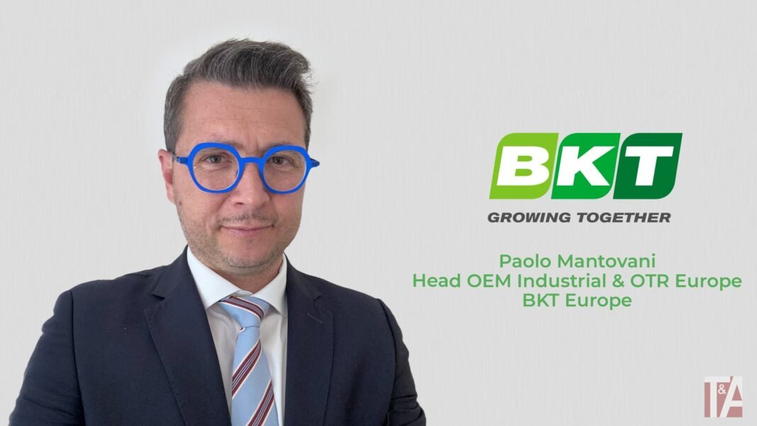 BKT appoints Paolo Mantovani as head of OEM Industrial, OTR Europe