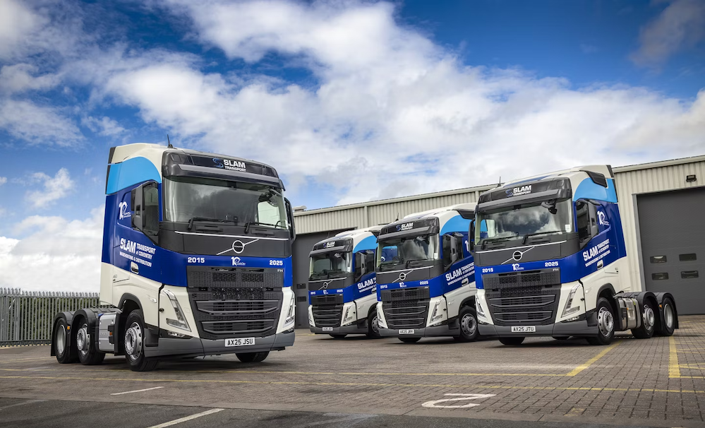 Slam Transport celebrates ten years with 50 Volvo FH with I-Save tractor units