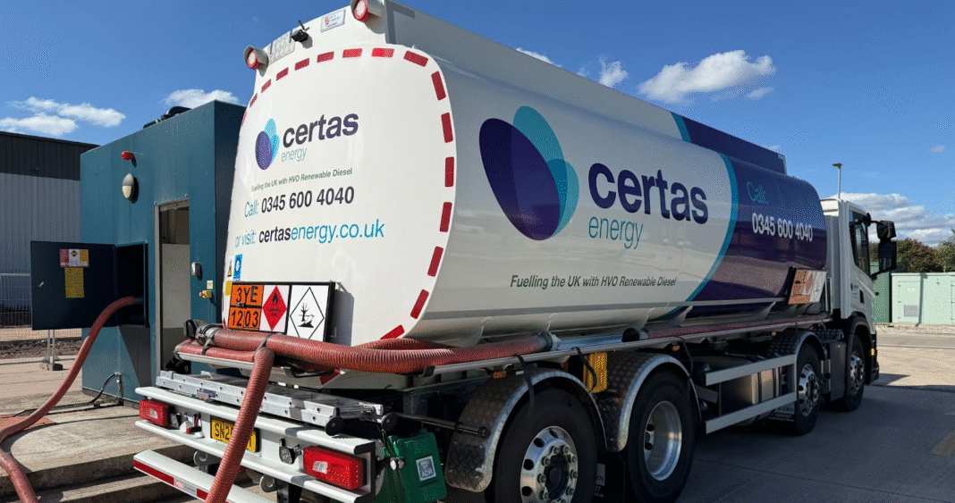 Certas Energy launches UK’s first HVO-only bunker in Birmingham