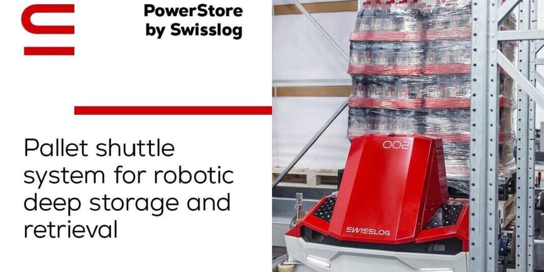 Compact pallet storage with PowerStore shuttle system