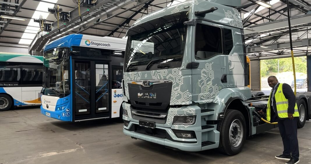 Stagecoach and VEV with first shared eHGV charging
