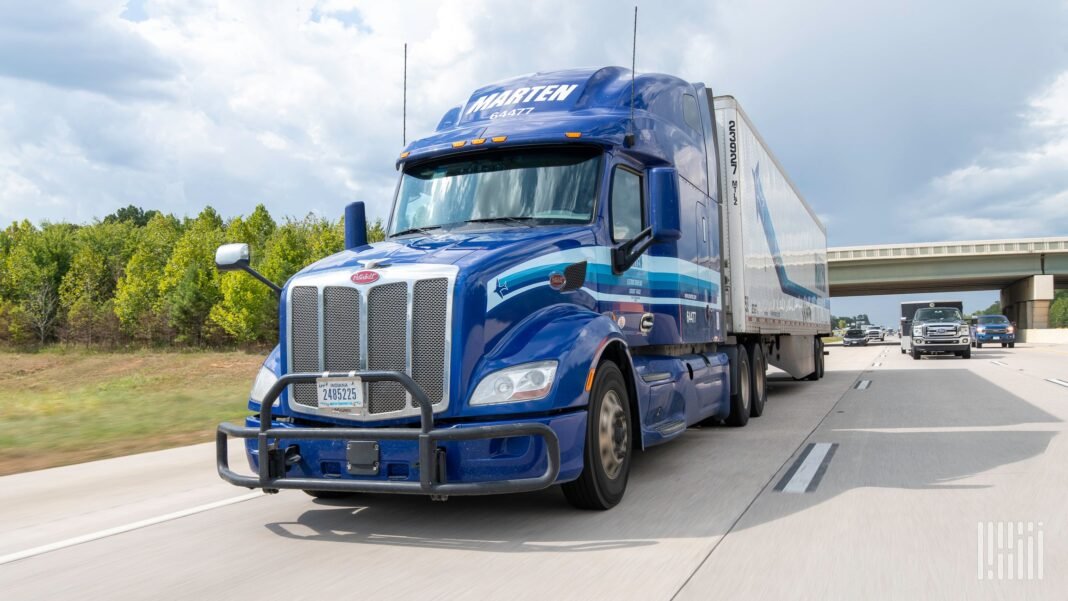 Truckload segment at Marten again a plus 100% OR in third quarter
