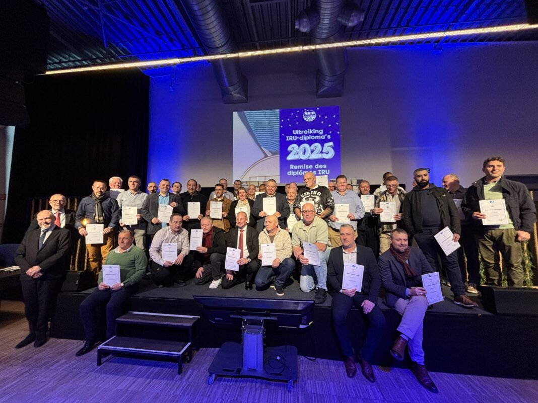 74 Belgian drivers honored by the IRU
