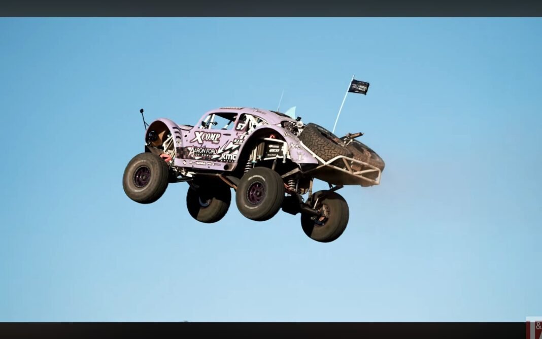 Wilkey set trophy truck jump world record on 40-inch XCOMP tyres