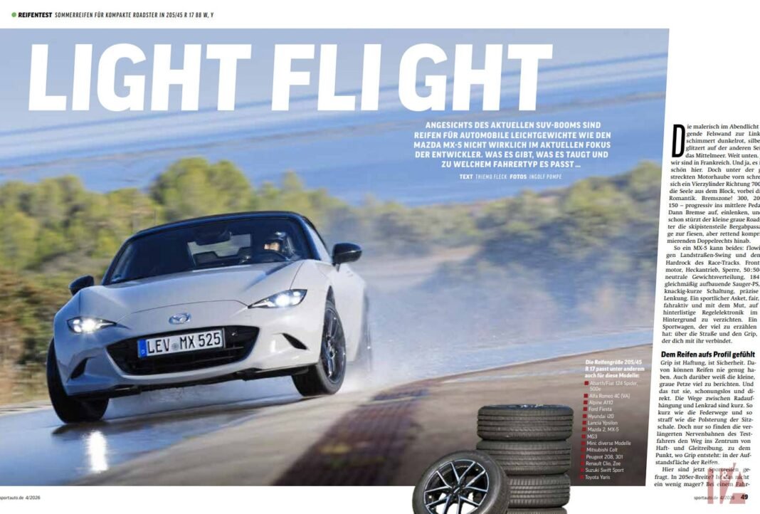 Sport Auto tests tyres for smaller sports cars
